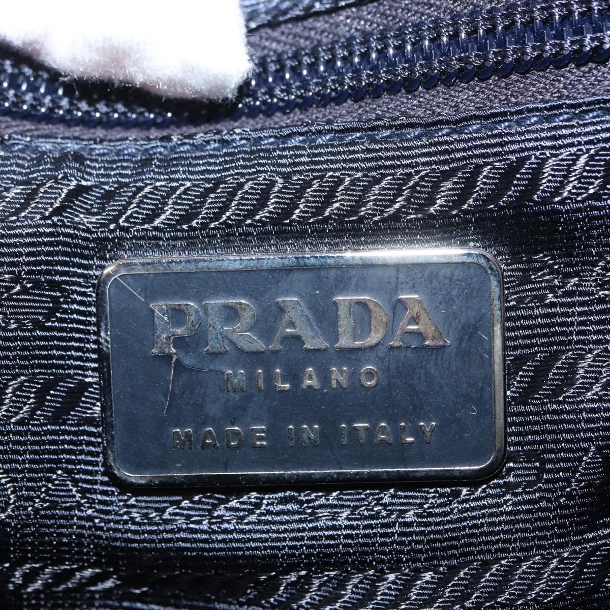 PRADA Backpack Nylon Blue Silver Auth 155086V