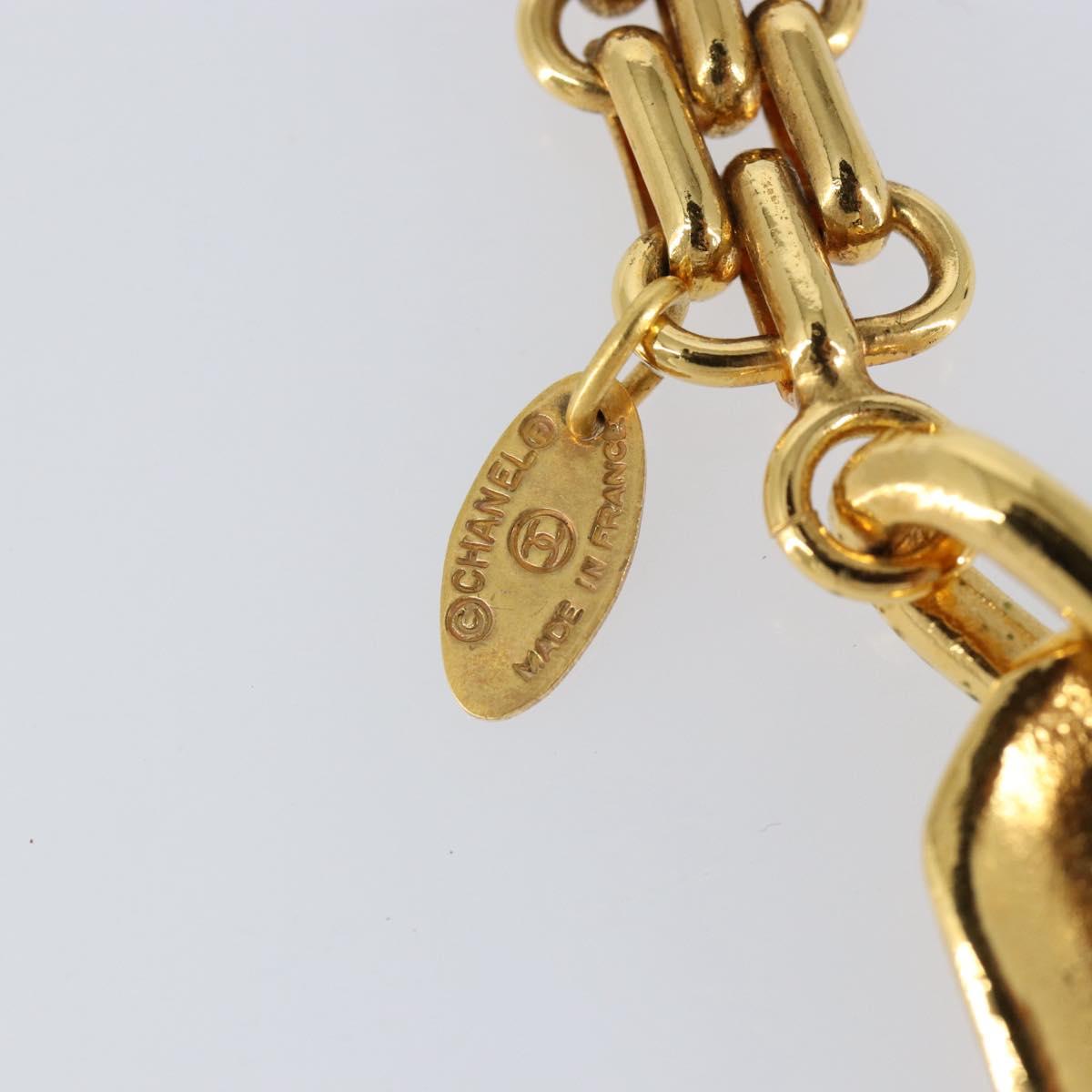 CHANEL Key Holder metal Gold CC Auth 155091V
