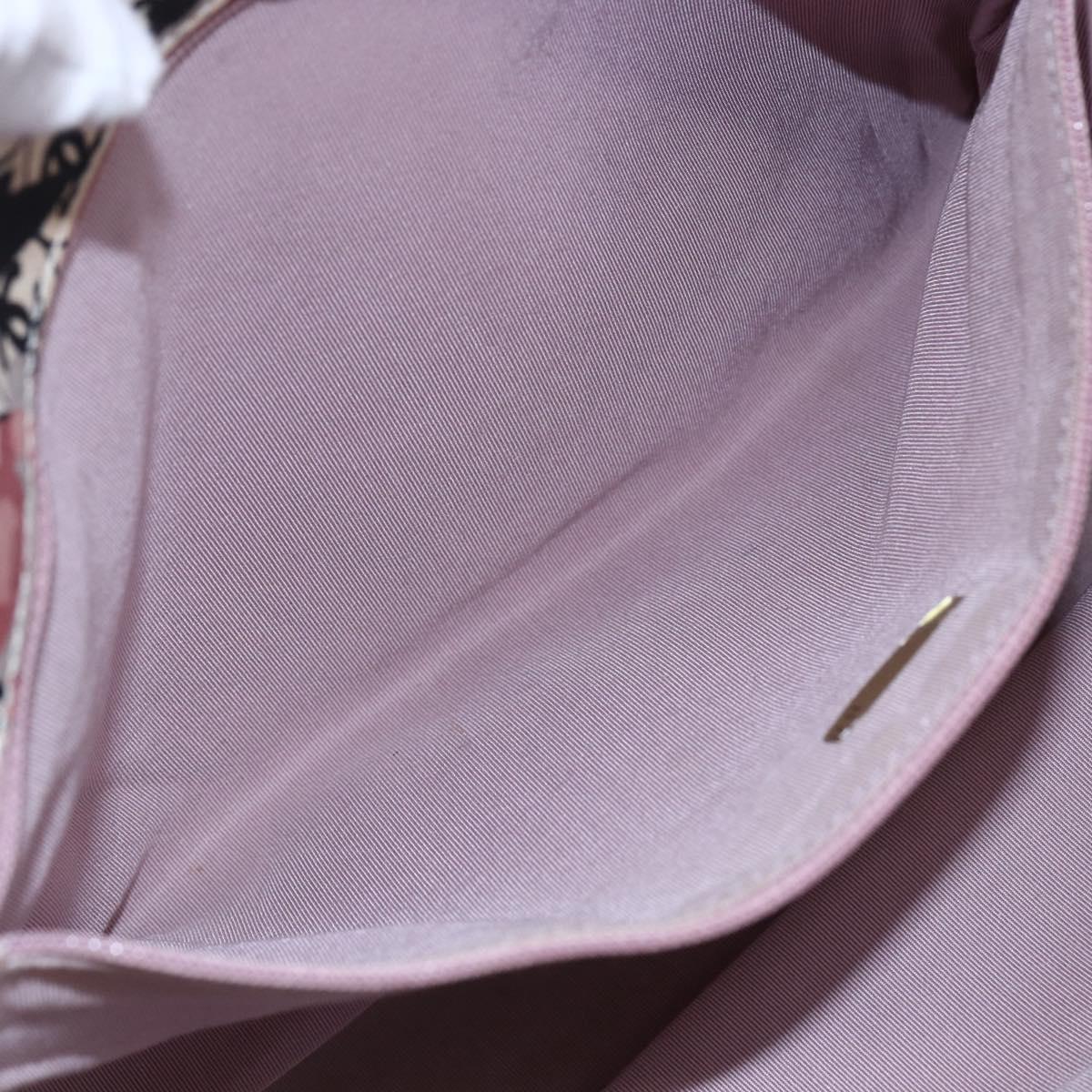 CHANEL Tote Bag Canvas Leather Beige Silver CC Auth 155092