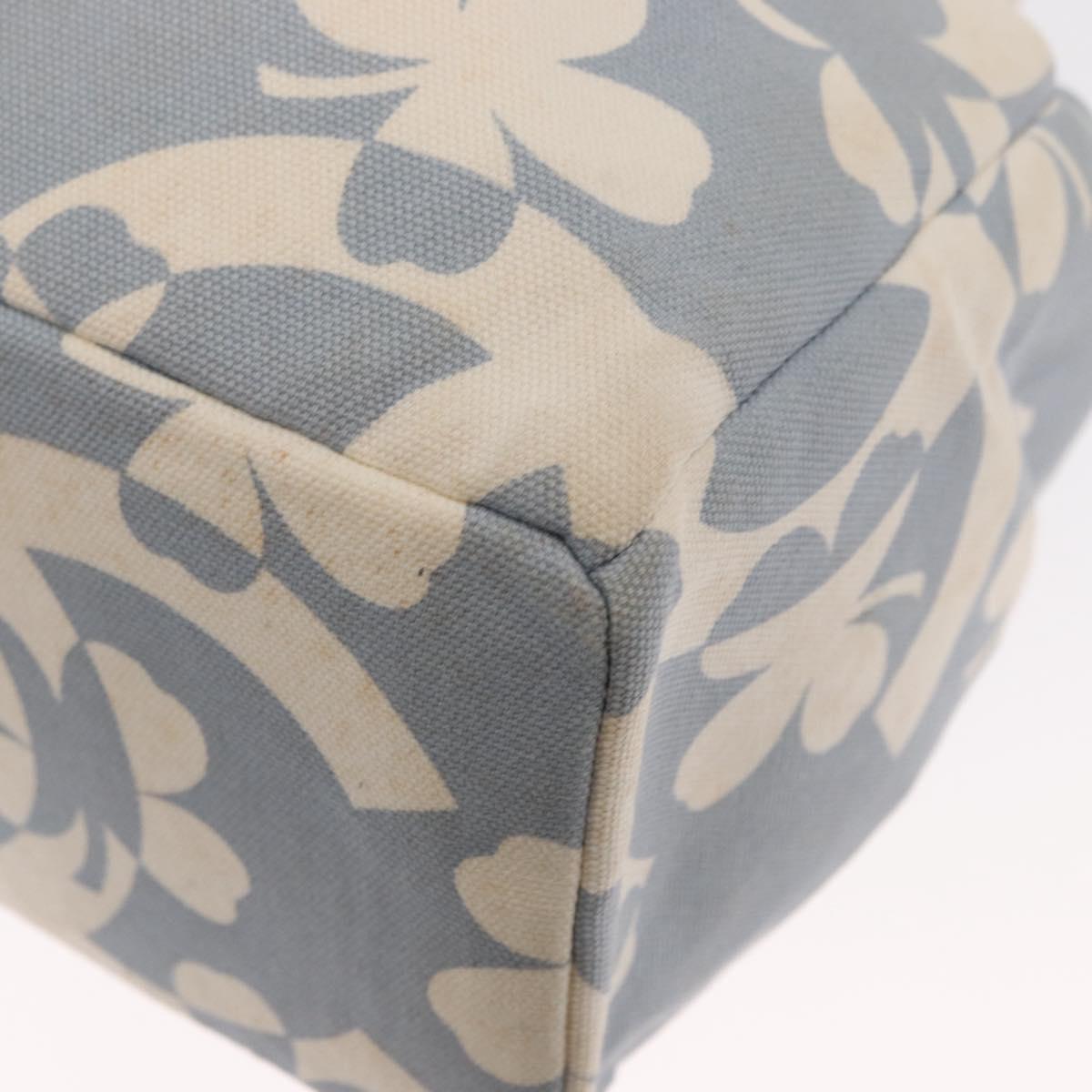 CHANEL Chain Shoulder Bag Canvas Gold Light Blue CC Auth 155097