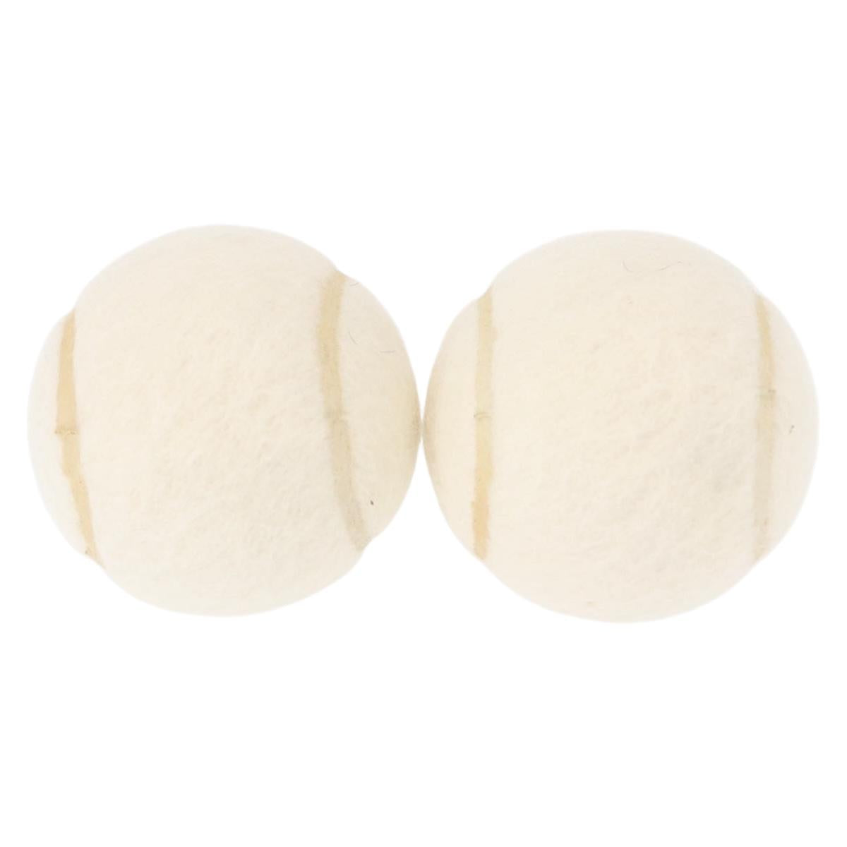 CHANEL Sports Line Set of 4 Tennis Balls White CC Auth 155098V