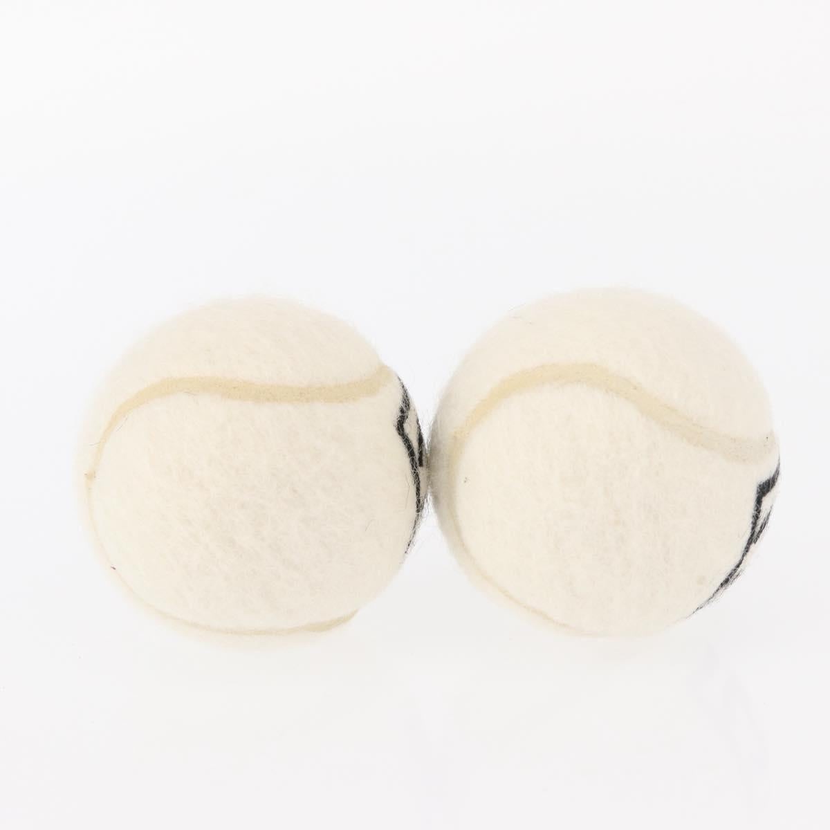 CHANEL Sports Line Set of 4 Tennis Balls White CC Auth 155098V