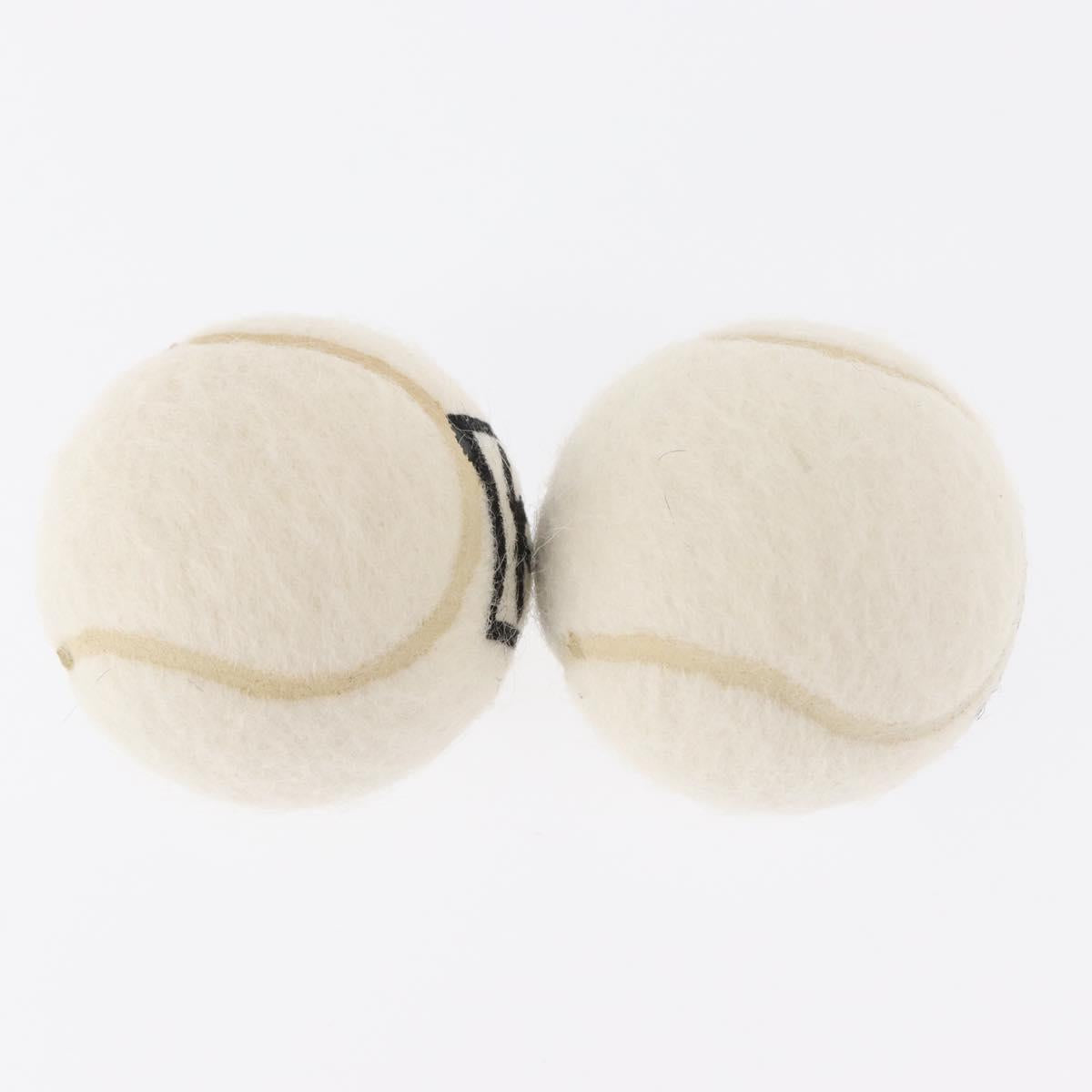 CHANEL Sports Line Set of 4 Tennis Balls White CC Auth 155098V