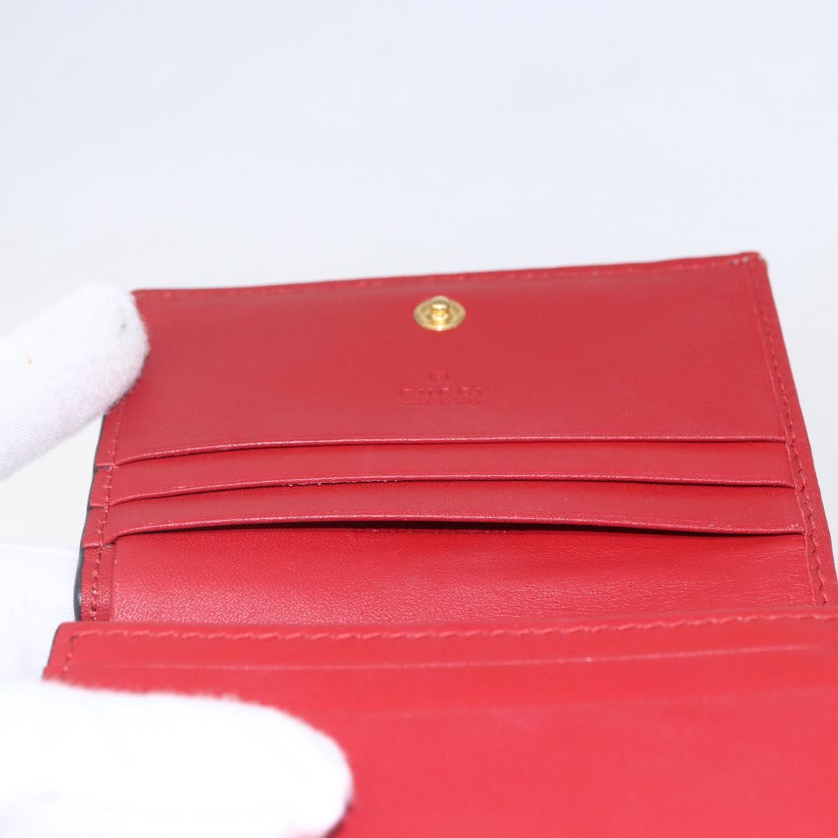 GUCCI GG Supreme Bifold Wallet PVC Leather Beige 499380 Auth 155101