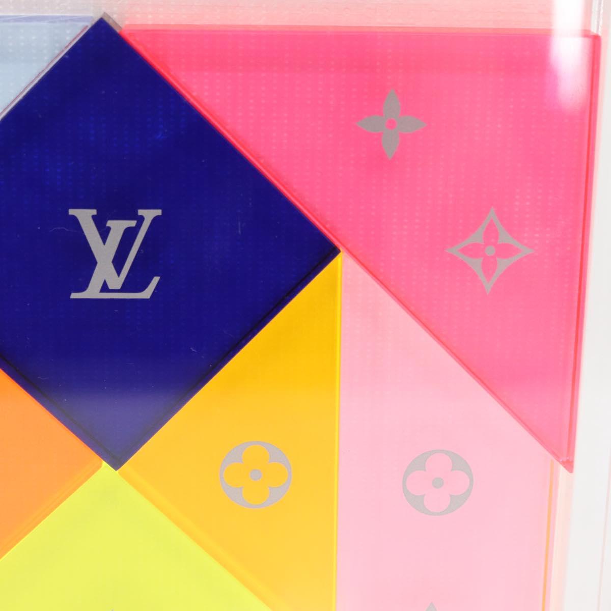 LOUIS VUITTON Puzzle Domino Glass Clear GI0480 LV Auth 155102M