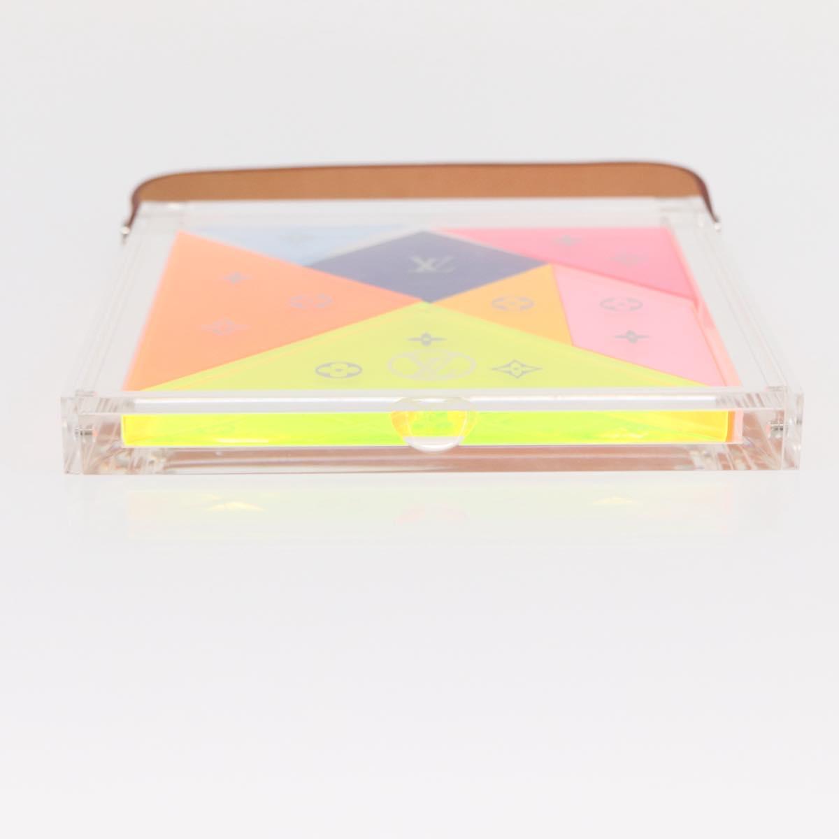 LOUIS VUITTON Puzzle Domino Glass Clear GI0480 LV Auth 155102M