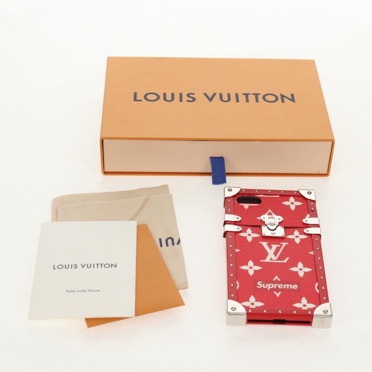 LOUIS VUITTON Louis Vuitton × Supreme iPhone 7 Case Red M67758 LV Auth 155103AM