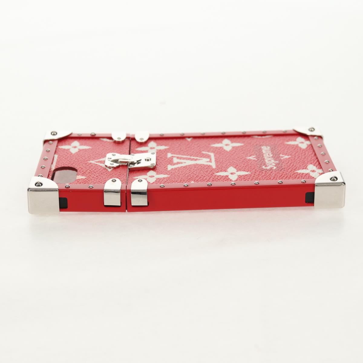 LOUIS VUITTON Louis Vuitton × Supreme iPhone 7 Case Red M67758 LV Auth 155103M