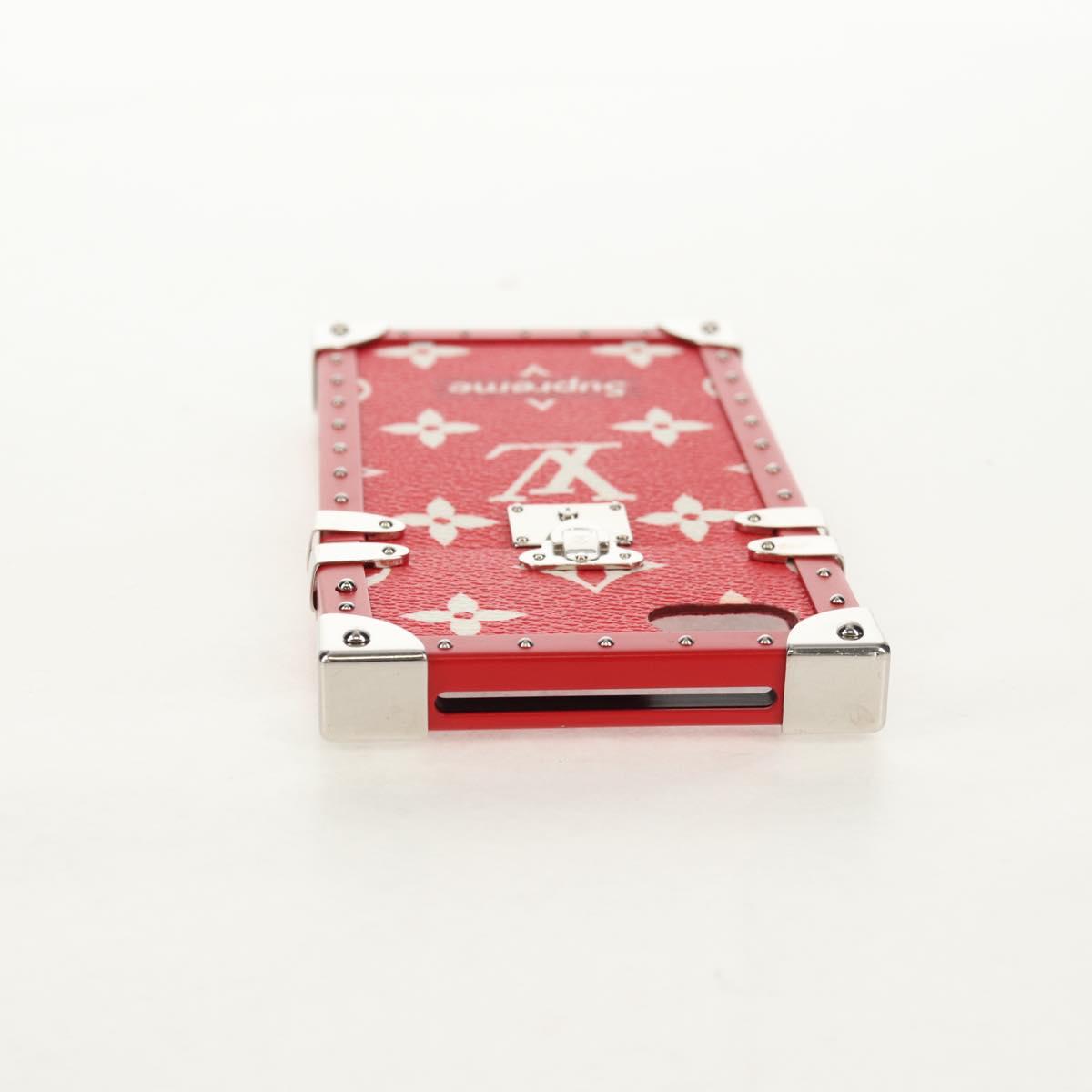 LOUIS VUITTON Louis Vuitton × Supreme iPhone 7 Case Red M67758 LV Auth 155103M