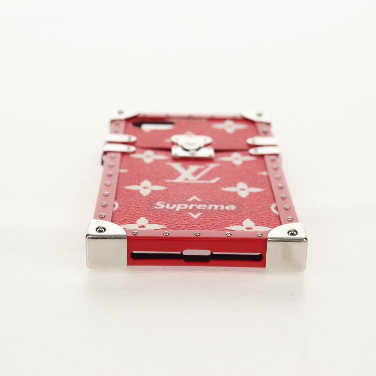 LOUIS VUITTON Louis Vuitton × Supreme iPhone 7 Case Red M67758 LV Auth 155103M
