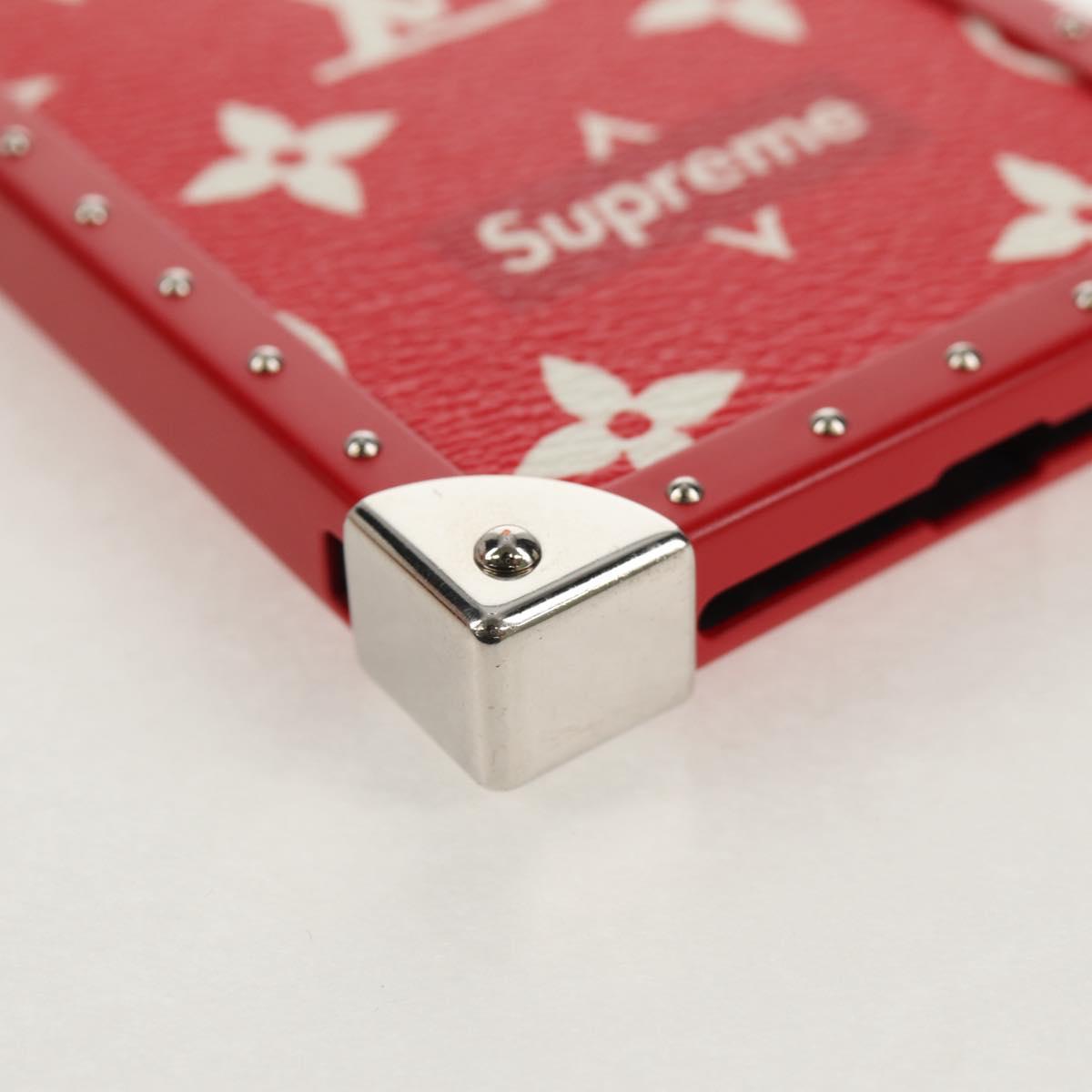 LOUIS VUITTON Louis Vuitton × Supreme iPhone 7 Case Red M67758 LV Auth 155103M