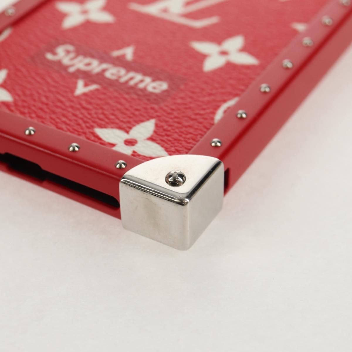 LOUIS VUITTON Louis Vuitton × Supreme iPhone 7 Case Red M67758 LV Auth 155103M