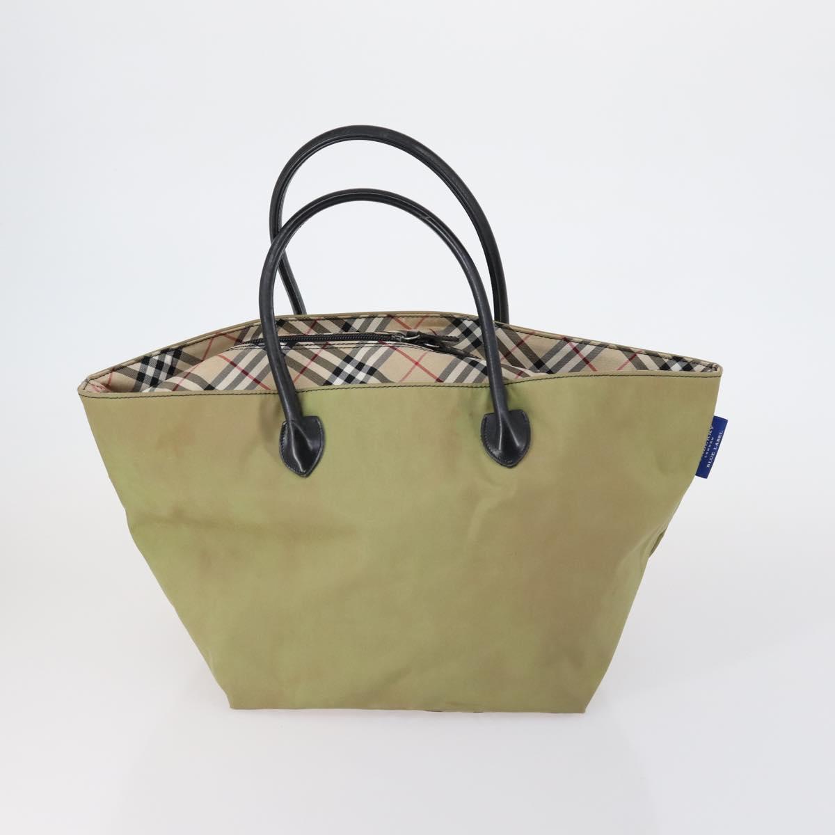 Burberrys Nova Check Shoulder Bag Nylon Canvas 2 Set Beige Auth 155112