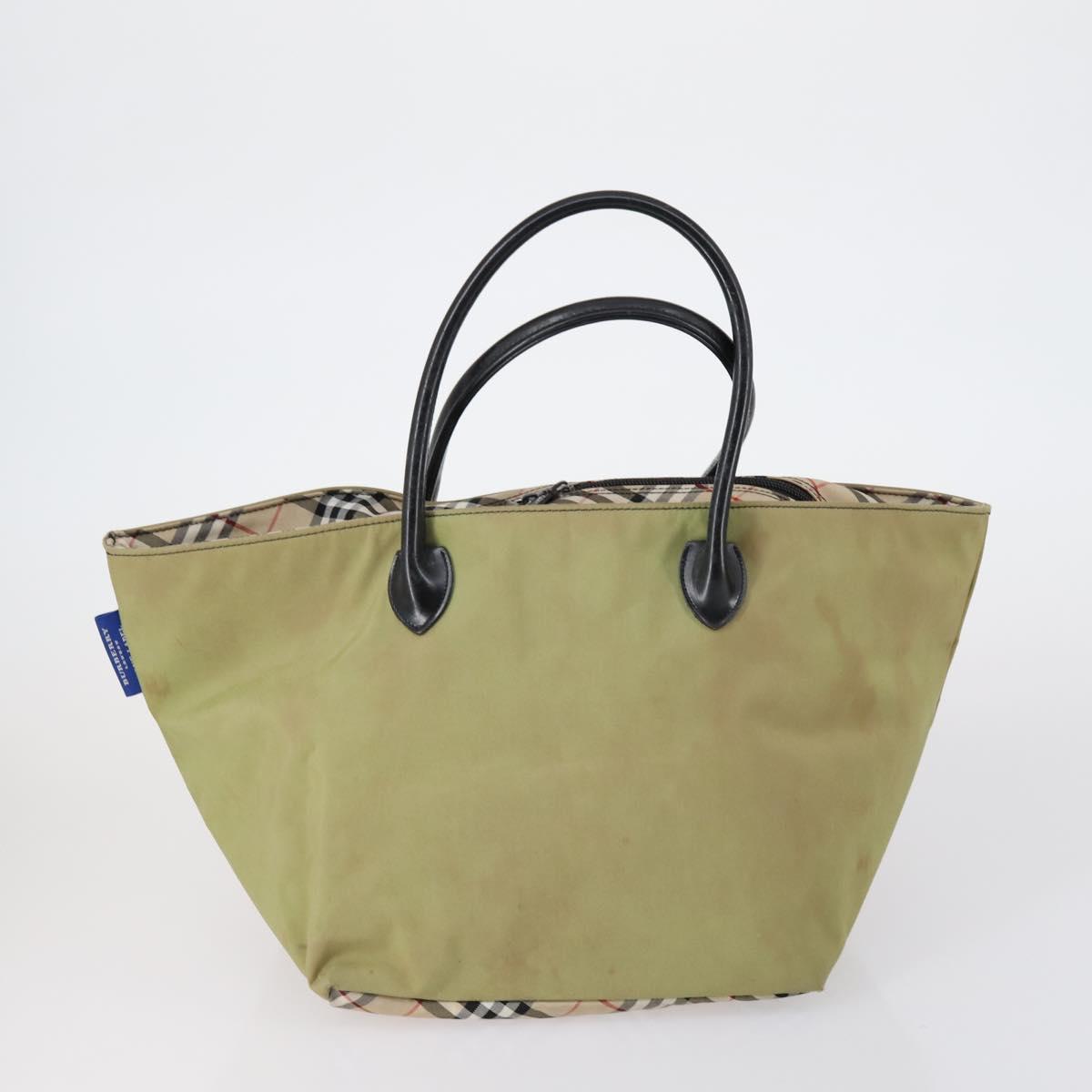 Burberrys Nova Check Shoulder Bag Nylon Canvas 2 Set Beige Auth 155112