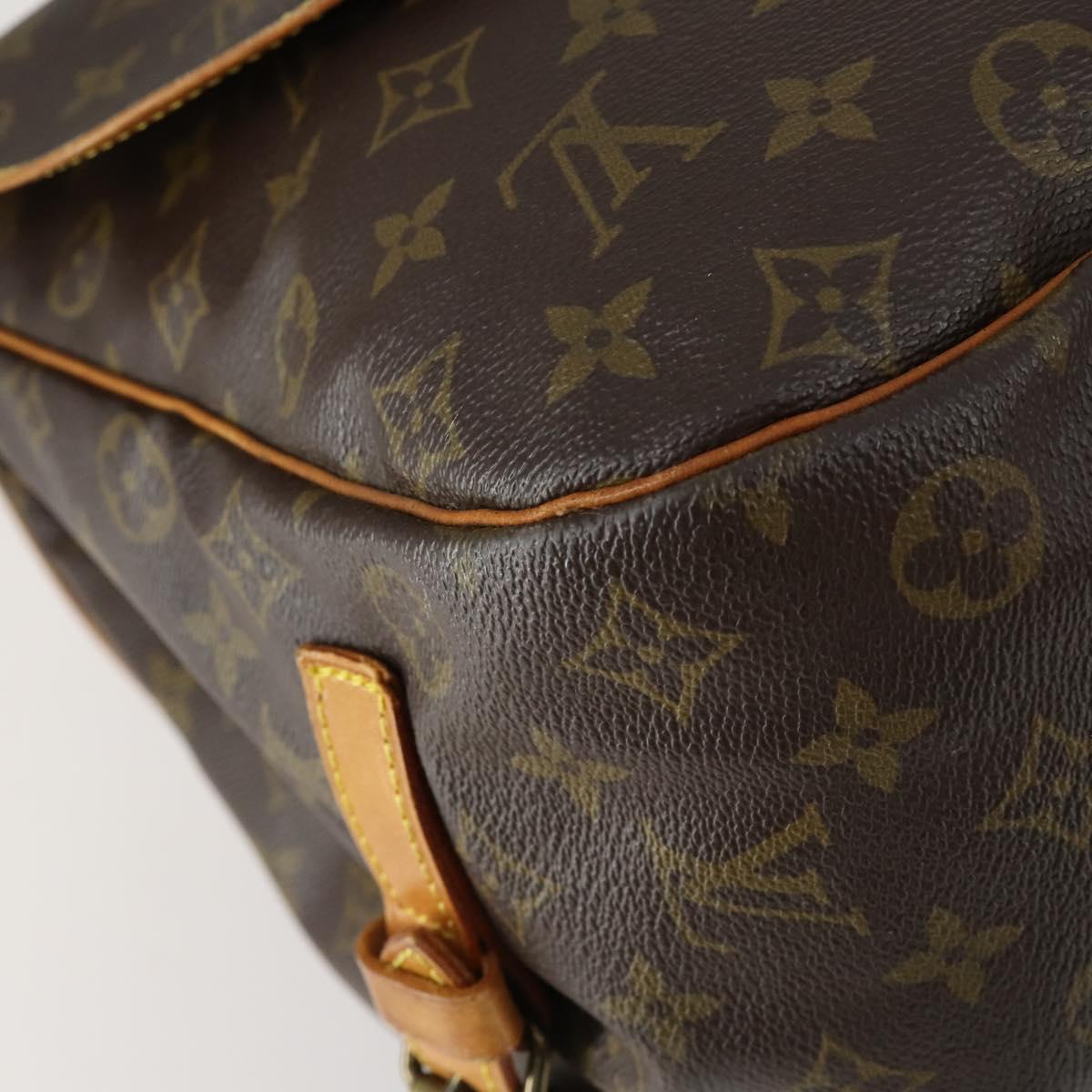LOUIS VUITTON Monogram Saumur 35 Shoulder Bag M42254 LV Auth 155140