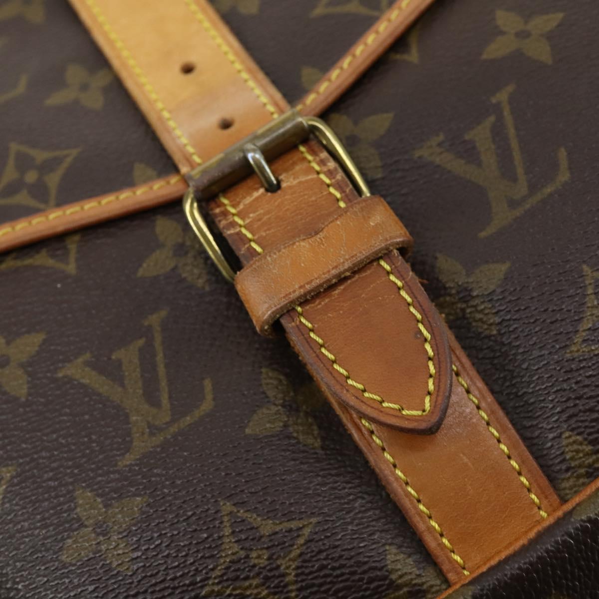 LOUIS VUITTON Monogram Saumur 35 Shoulder Bag M42254 LV Auth 155140