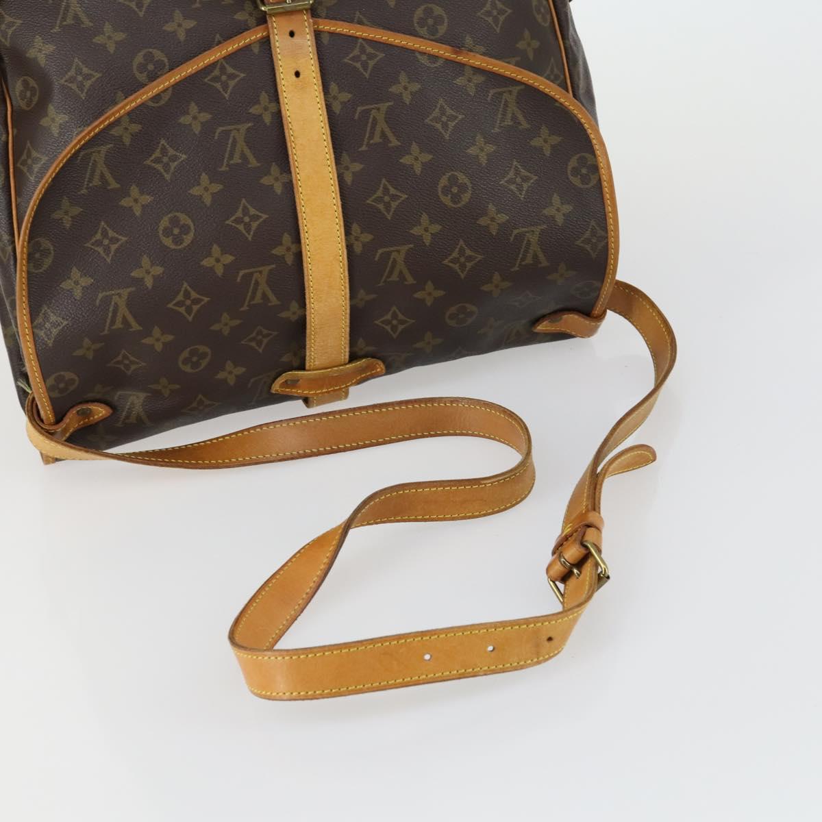 LOUIS VUITTON Monogram Saumur 35 Shoulder Bag M42254 LV Auth 155140