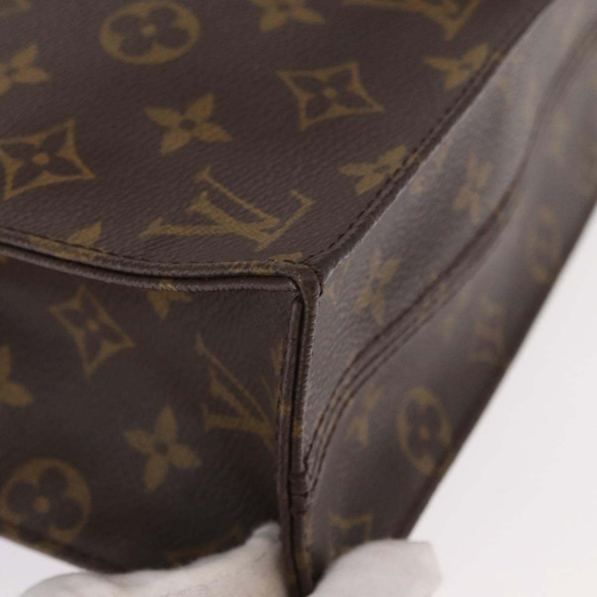 LOUIS VUITTON Monogram Sac Plat Hand Bag M51140 LV Auth 155141