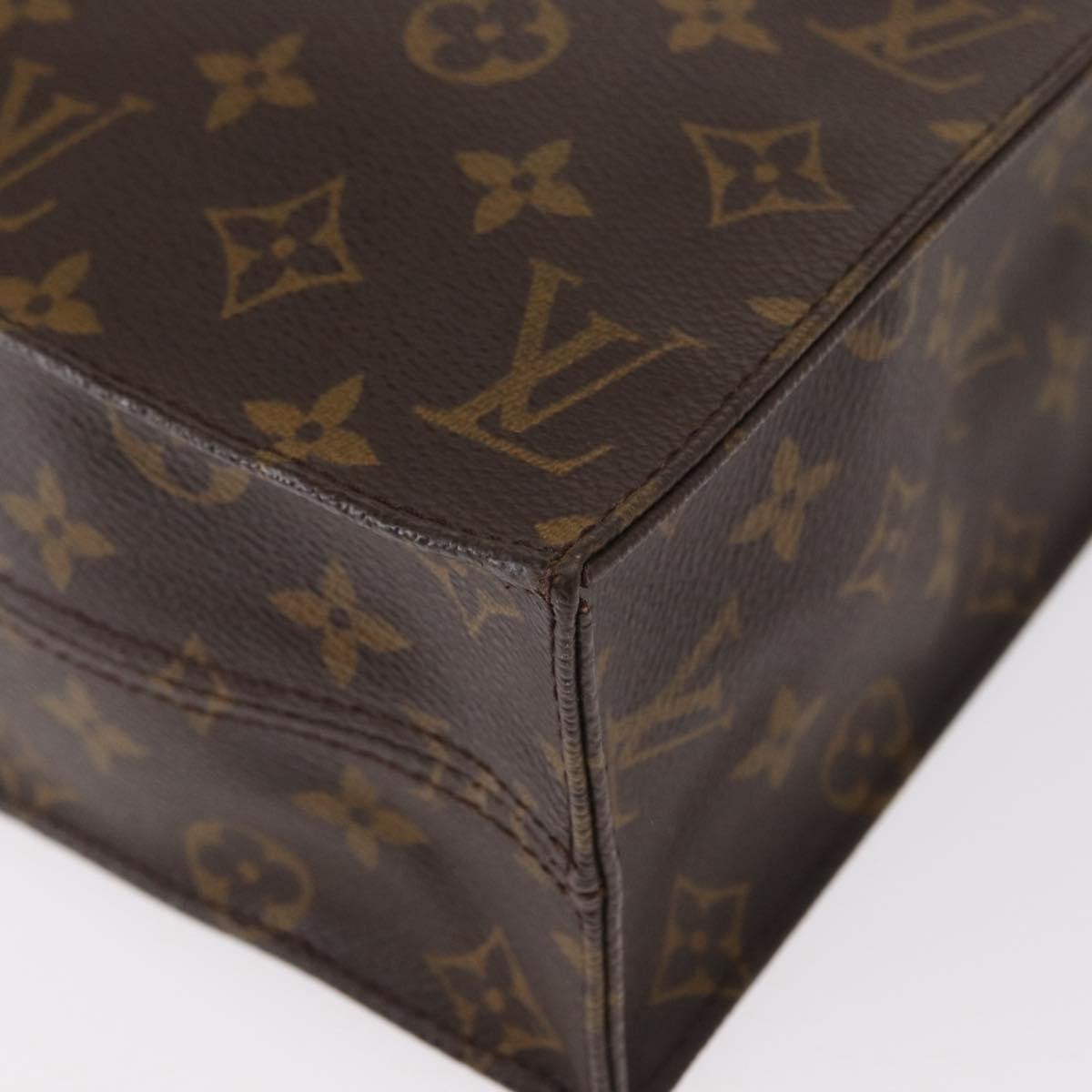 LOUIS VUITTON Monogram Sac Plat Hand Bag M51140 LV Auth 155141