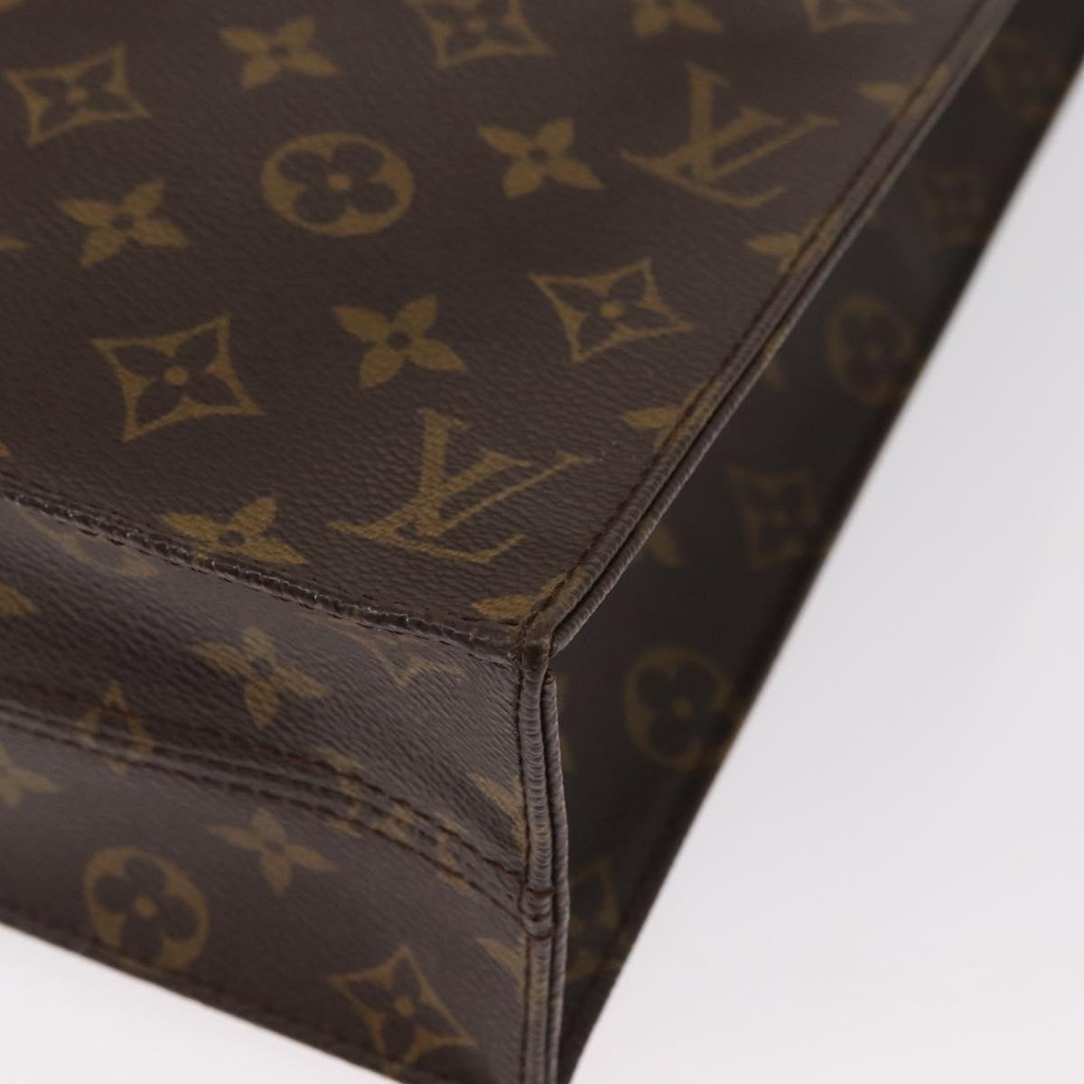 LOUIS VUITTON Monogram Sac Plat Hand Bag M51140 LV Auth 155141