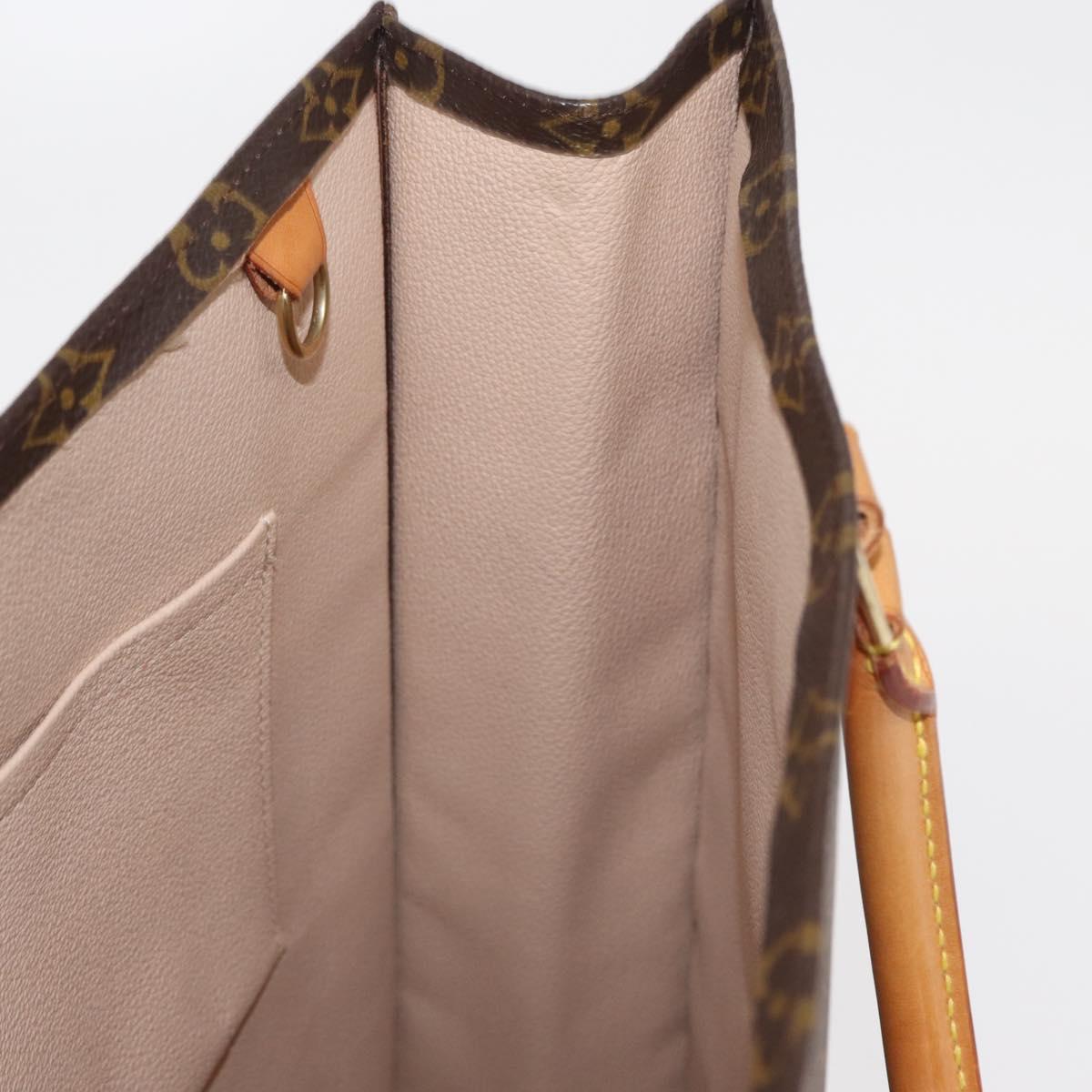 LOUIS VUITTON Monogram Sac Plat Hand Bag M51140 LV Auth 155141