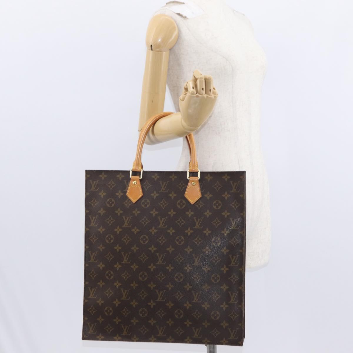 LOUIS VUITTON Monogram Sac Plat Hand Bag M51140 LV Auth 155141