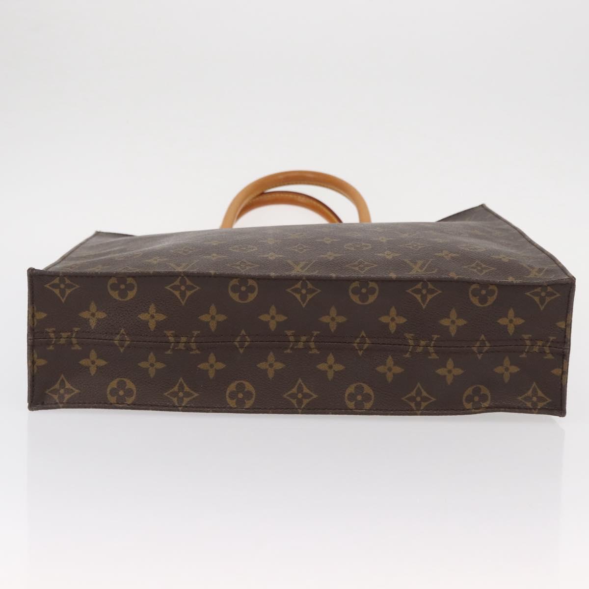 LOUIS VUITTON Monogram Sac Plat Hand Bag M51140 LV Auth 155141