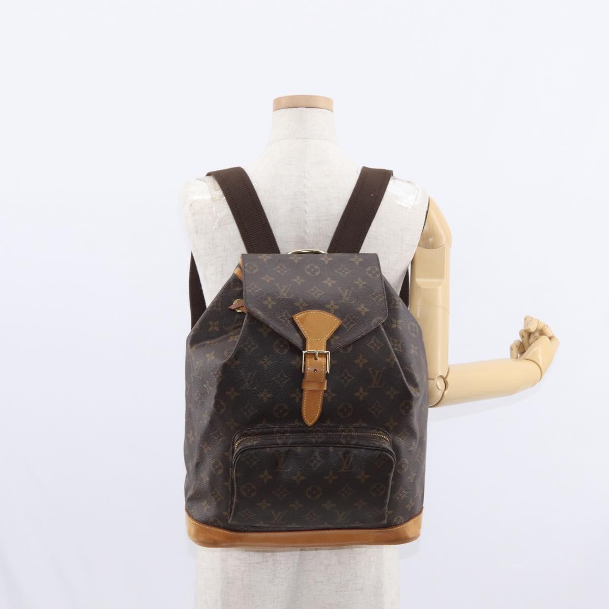 LOUIS VUITTON Monogram Montsouris GM Backpack M51135 LV Auth 155142