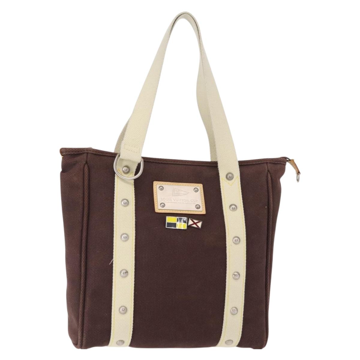 LOUIS VUITTON Antigua Cabas MM Tote Bag Brown M80663 LV Auth 155143