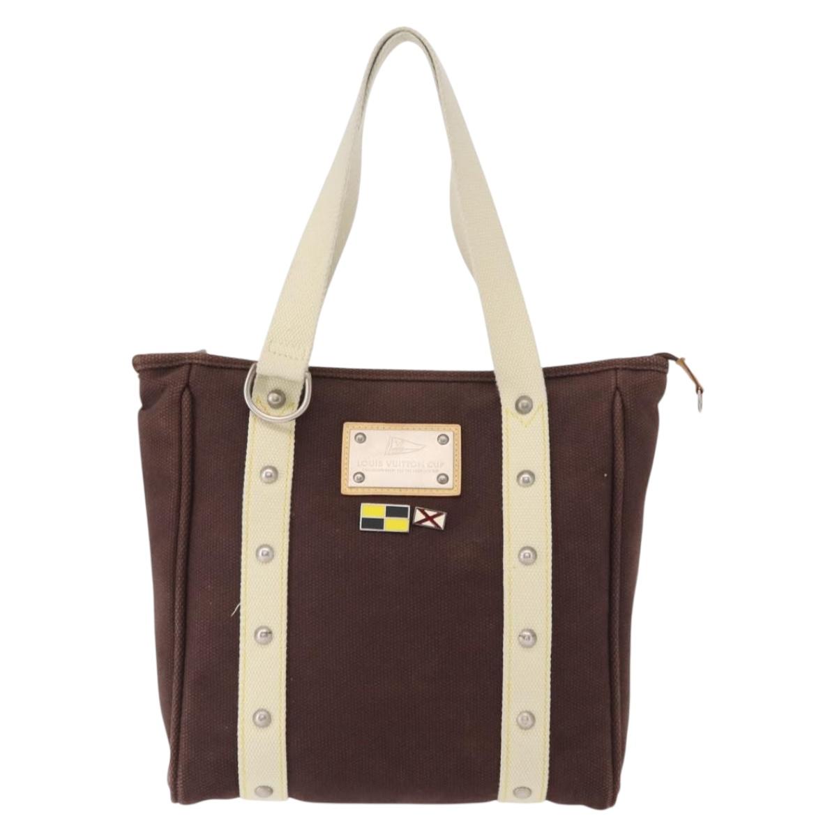 LOUIS VUITTON Antigua Cabas MM Tote Bag Brown M80663 LV Auth 155143