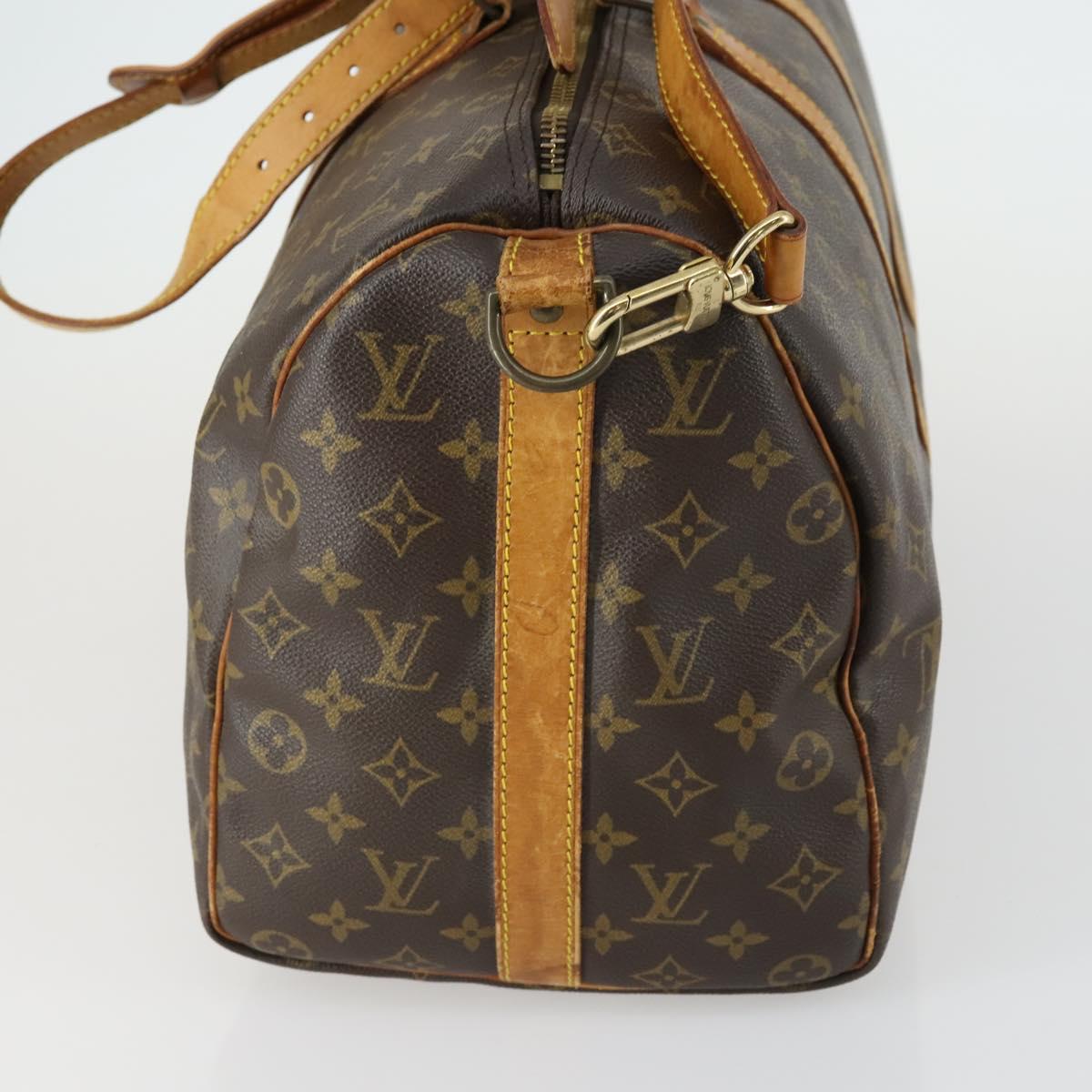 LOUIS VUITTON Monogram Keepall Bandouliere 45 Boston Bag M41418 LV Auth 155169