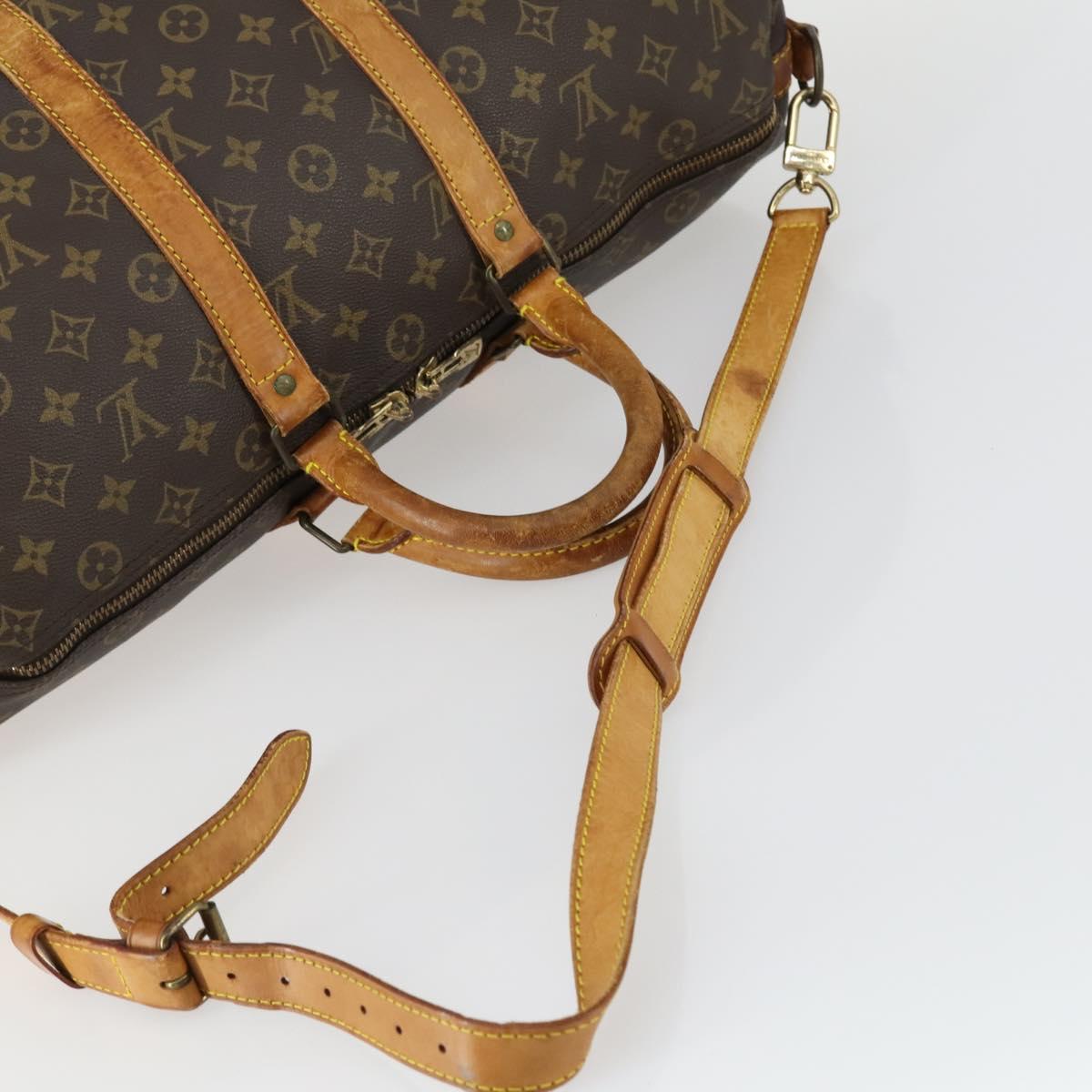 LOUIS VUITTON Monogram Keepall Bandouliere 45 Boston Bag M41418 LV Auth 155169