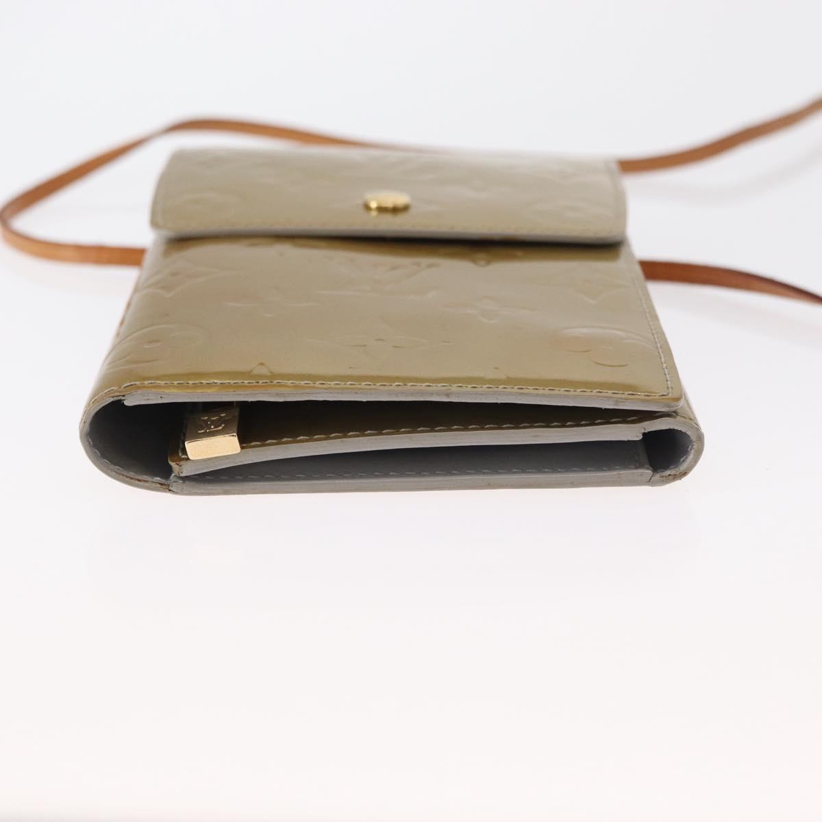 LOUIS VUITTON Monogram Vernis Walker Wallet Gris M91031 LV Auth 155176