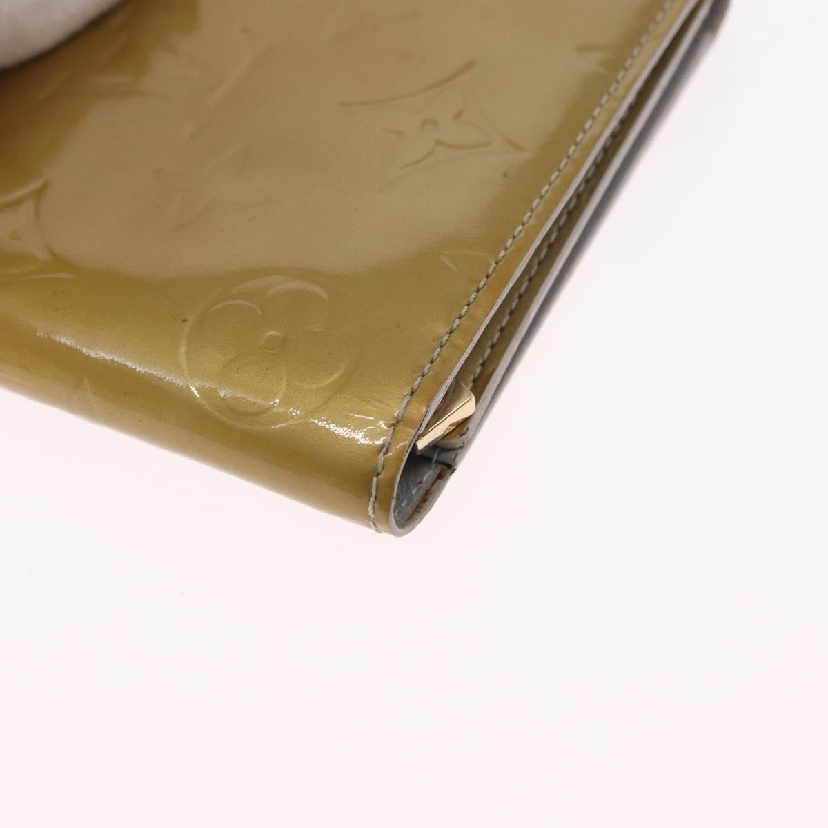 LOUIS VUITTON Monogram Vernis Walker Wallet Gris M91031 LV Auth 155176