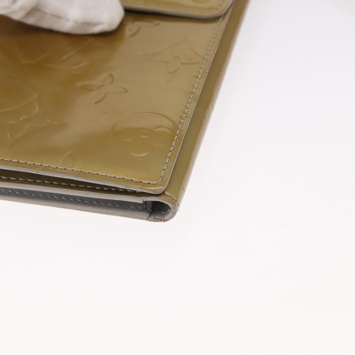 LOUIS VUITTON Monogram Vernis Walker Wallet Gris M91031 LV Auth 155176