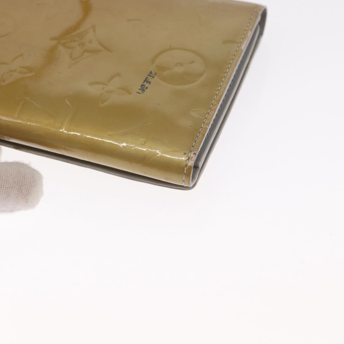 LOUIS VUITTON Monogram Vernis Walker Wallet Gris M91031 LV Auth 155176