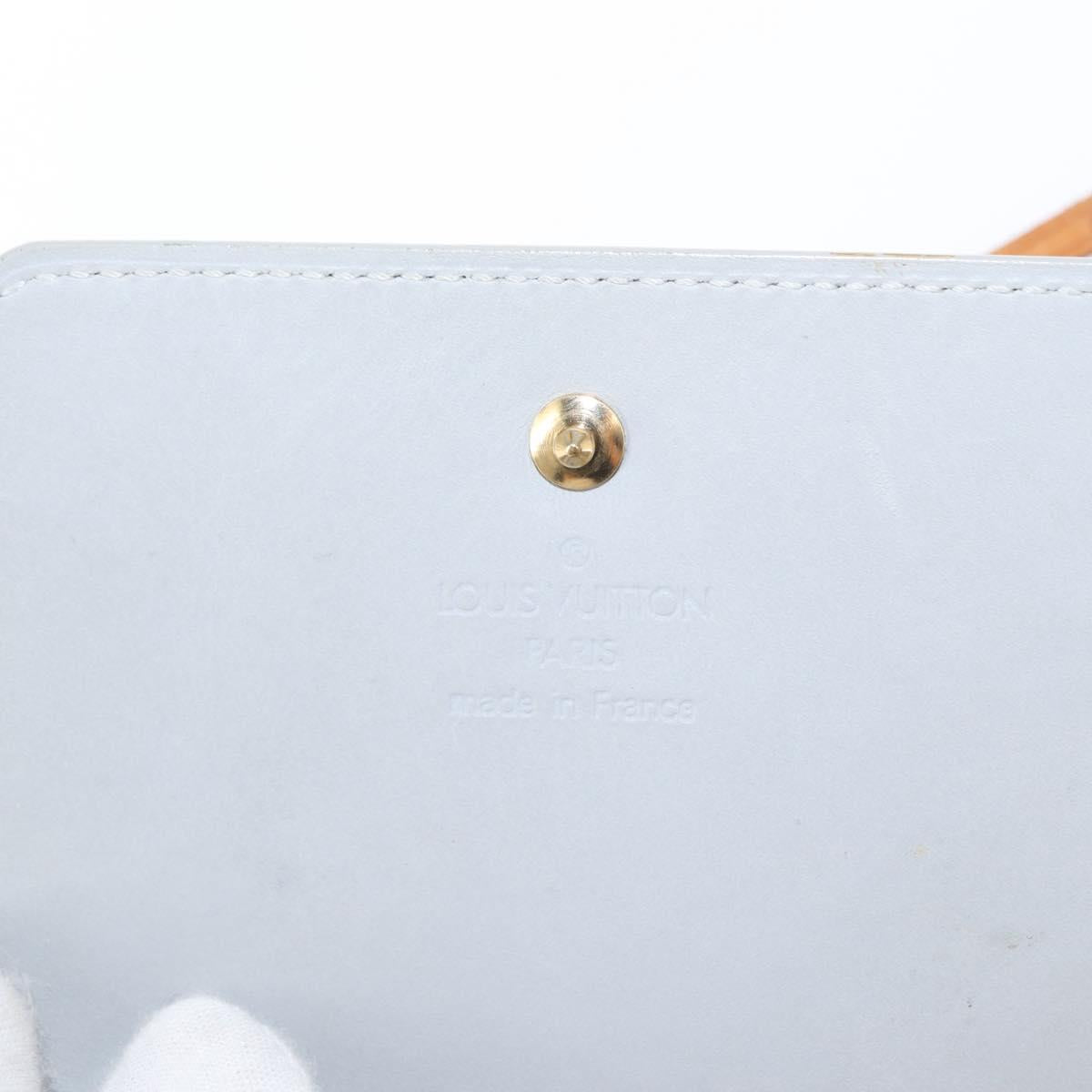 LOUIS VUITTON Monogram Vernis Walker Wallet Gris M91031 LV Auth 155176