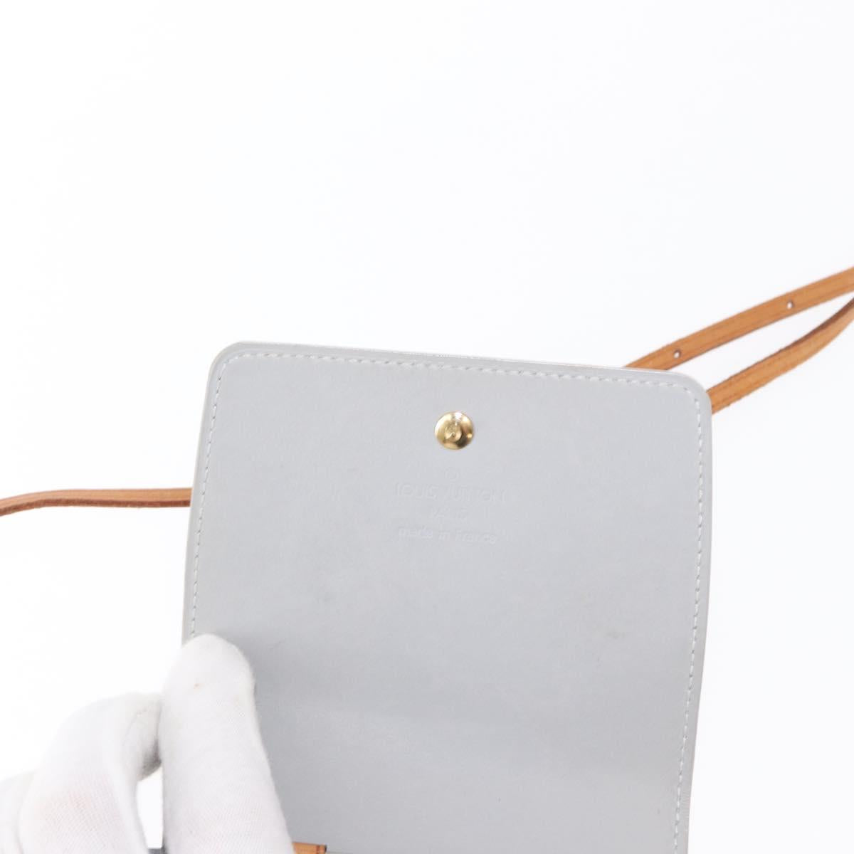 LOUIS VUITTON Monogram Vernis Walker Wallet Gris M91031 LV Auth 155176