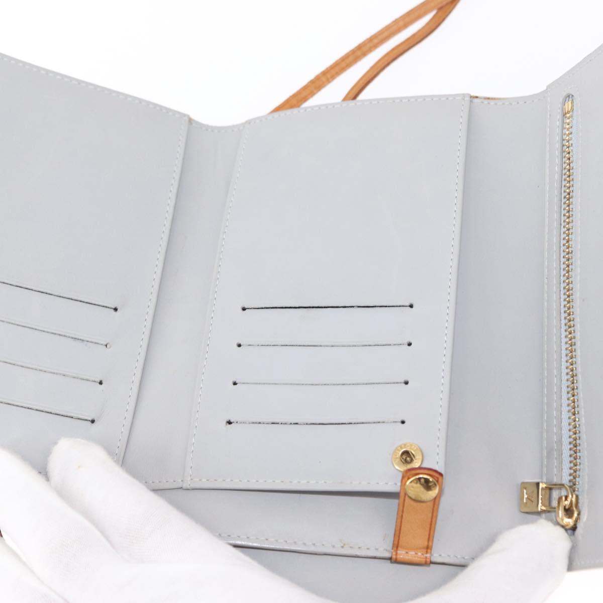 LOUIS VUITTON Monogram Vernis Walker Wallet Gris M91031 LV Auth 155176