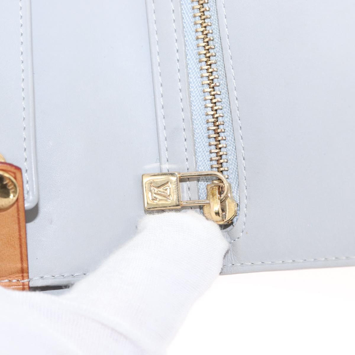 LOUIS VUITTON Monogram Vernis Walker Wallet Gris M91031 LV Auth 155176