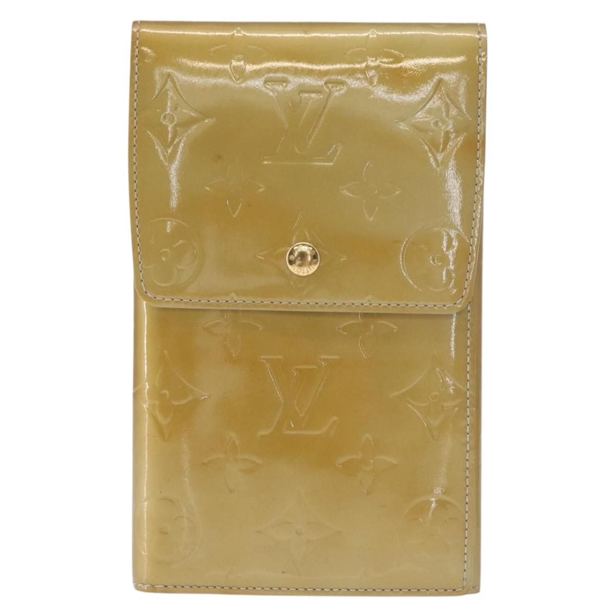 LOUIS VUITTON Monogram Vernis Walker Wallet Gris M91031 LV Auth 155176