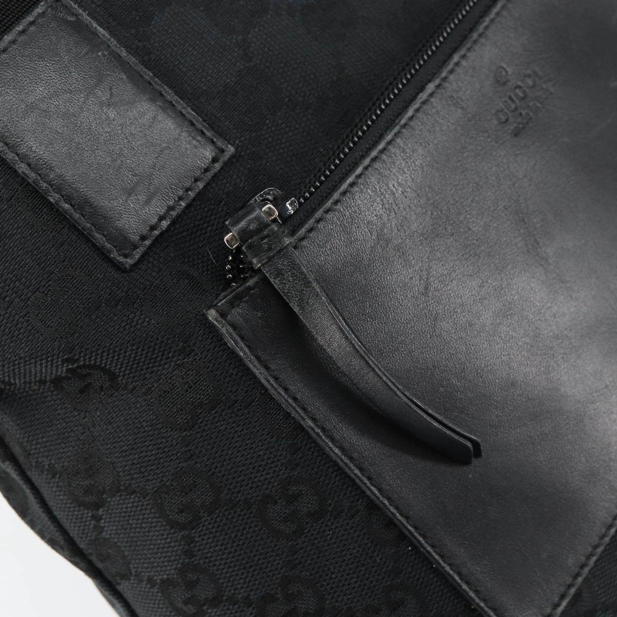 GUCCI GG Canvas Hand Bag Black 019 0402 Auth 155192