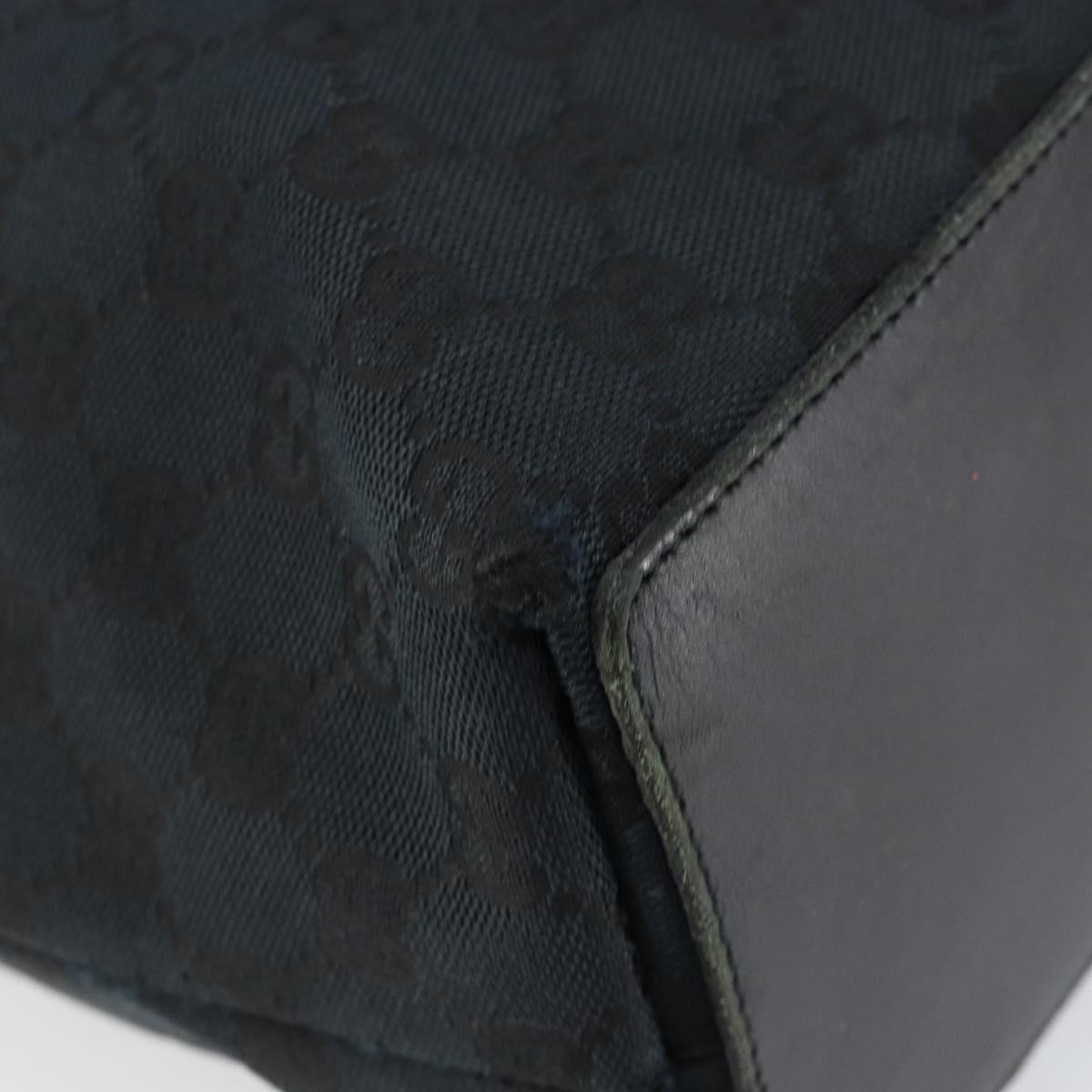 GUCCI GG Canvas Tote Bag Black Gold 002 1098 Auth 155193