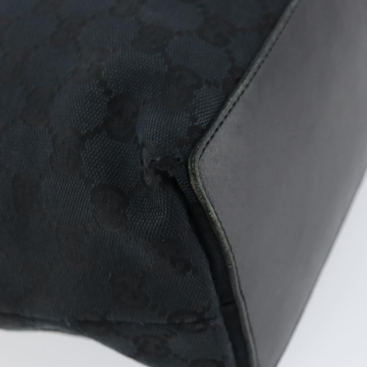 GUCCI GG Canvas Tote Bag Black Gold 002 1098 Auth 155193