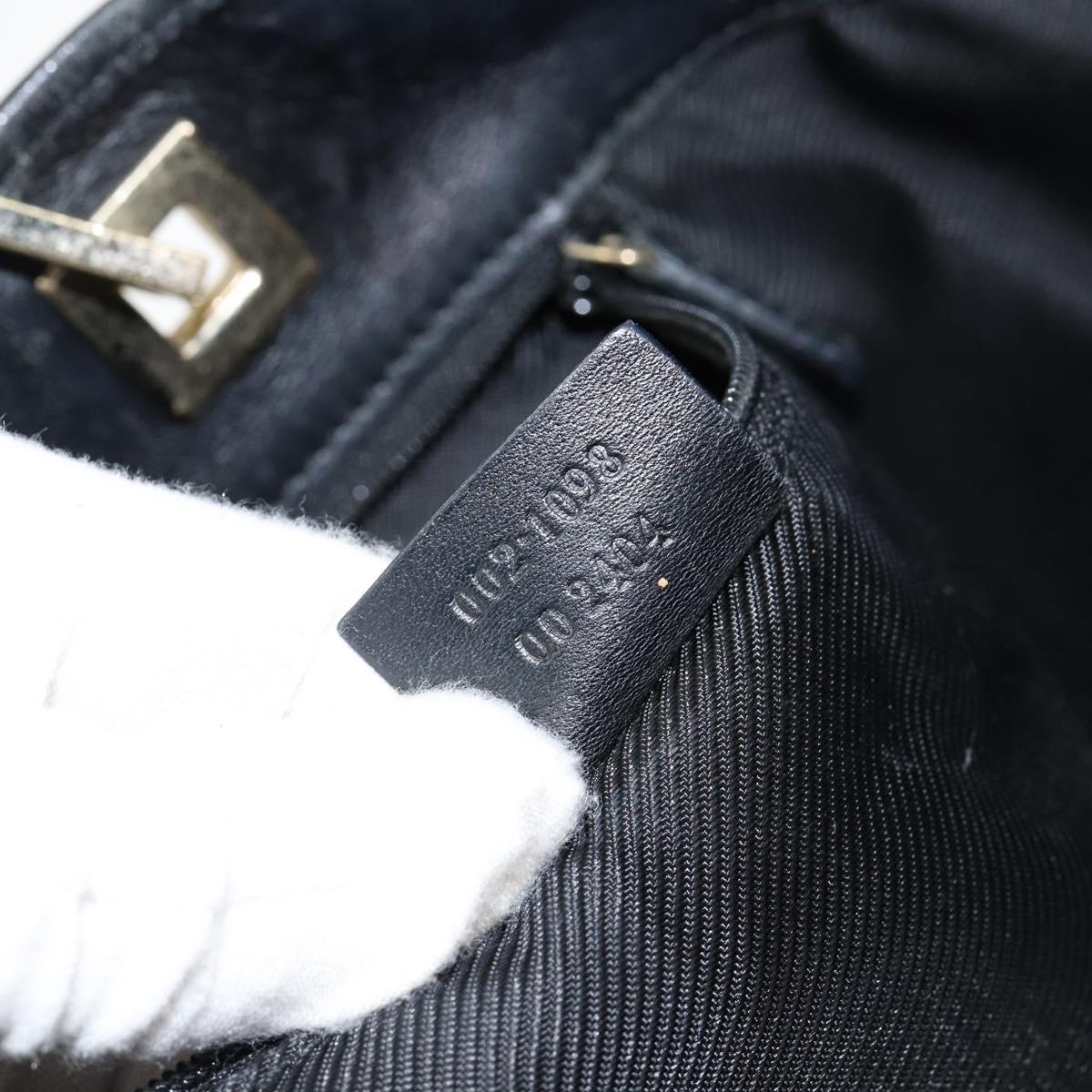 GUCCI GG Canvas Tote Bag Black Gold 002 1098 Auth 155193