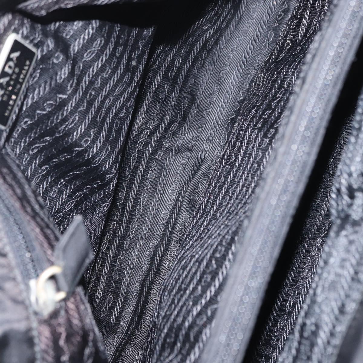 PRADA Tote Bag Nylon Black Auth 155194