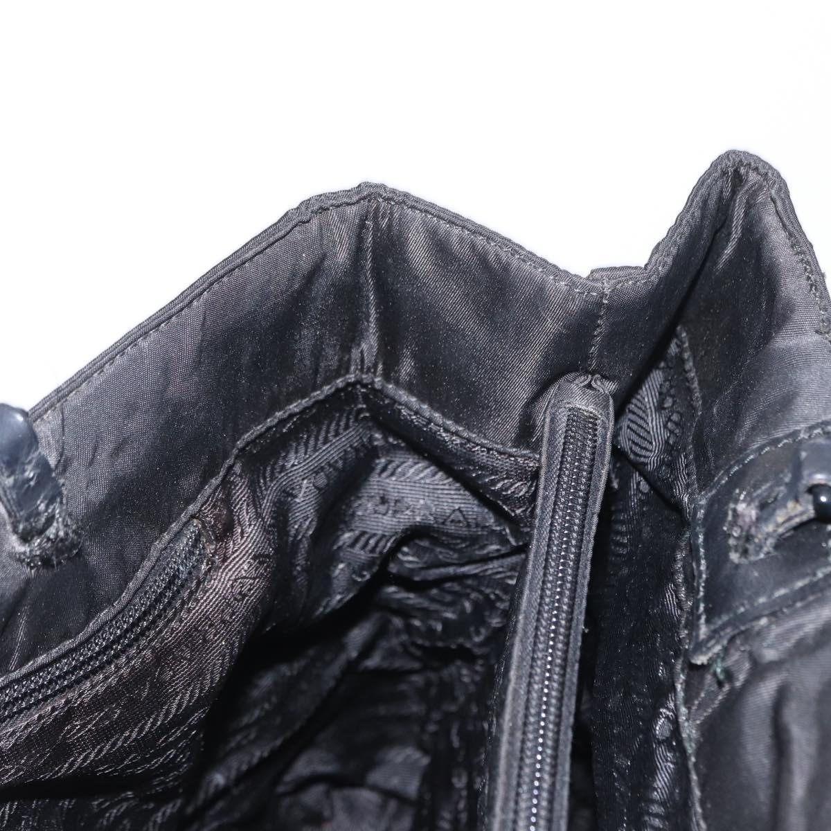 PRADA Tote Bag Nylon Black Auth 155194