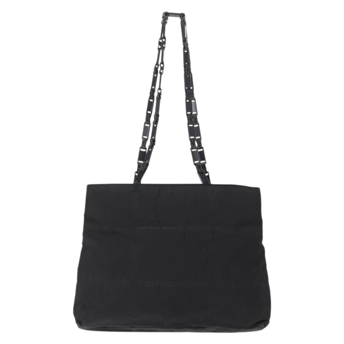 PRADA Tote Bag Nylon Black Auth 155194