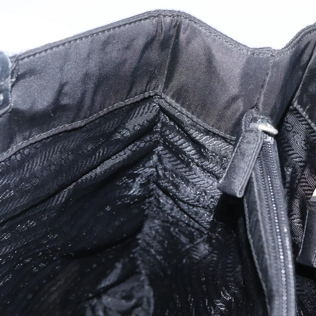 PRADA Tote Bag Nylon Black Auth 155194