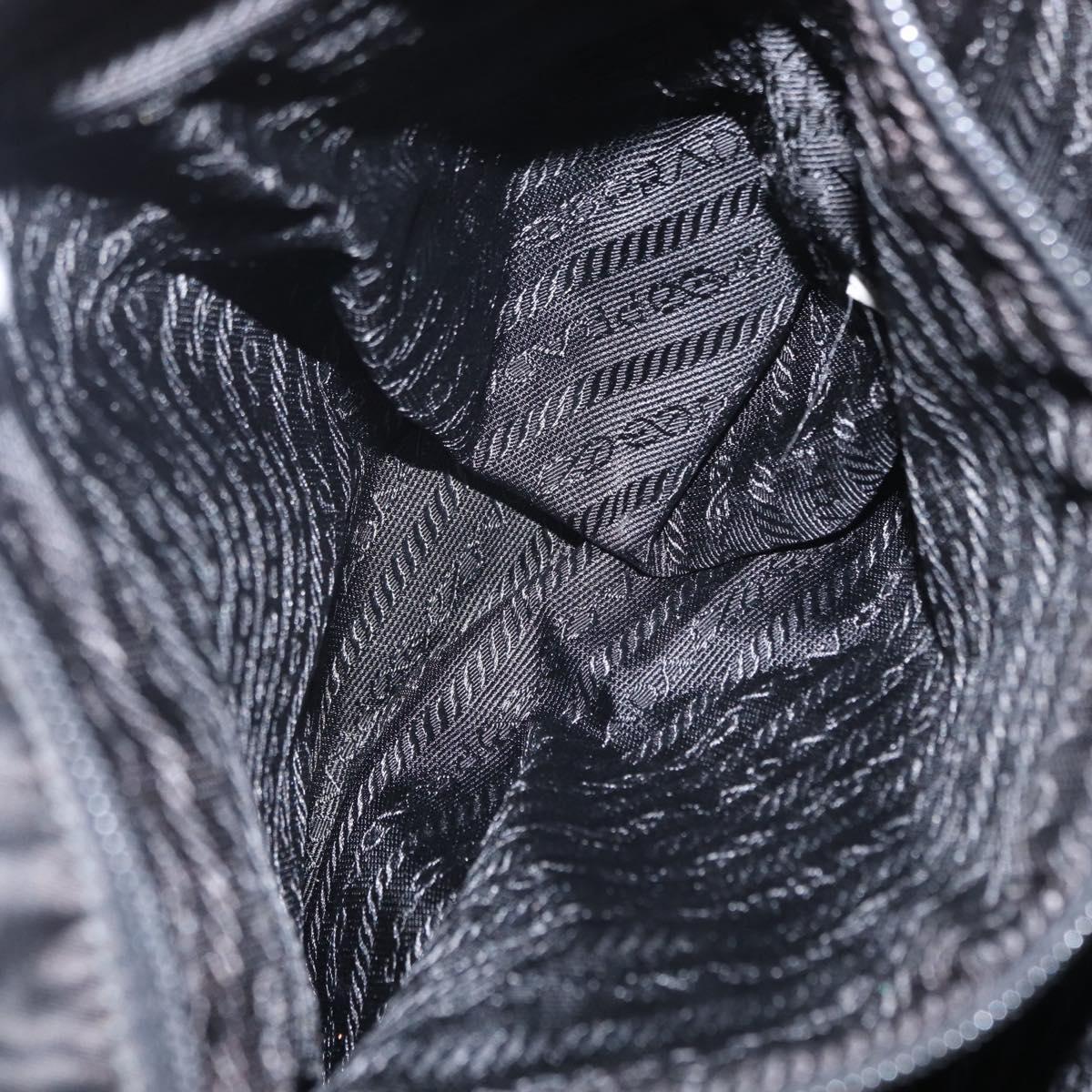 PRADA Tote Bag Nylon Black Auth 155194